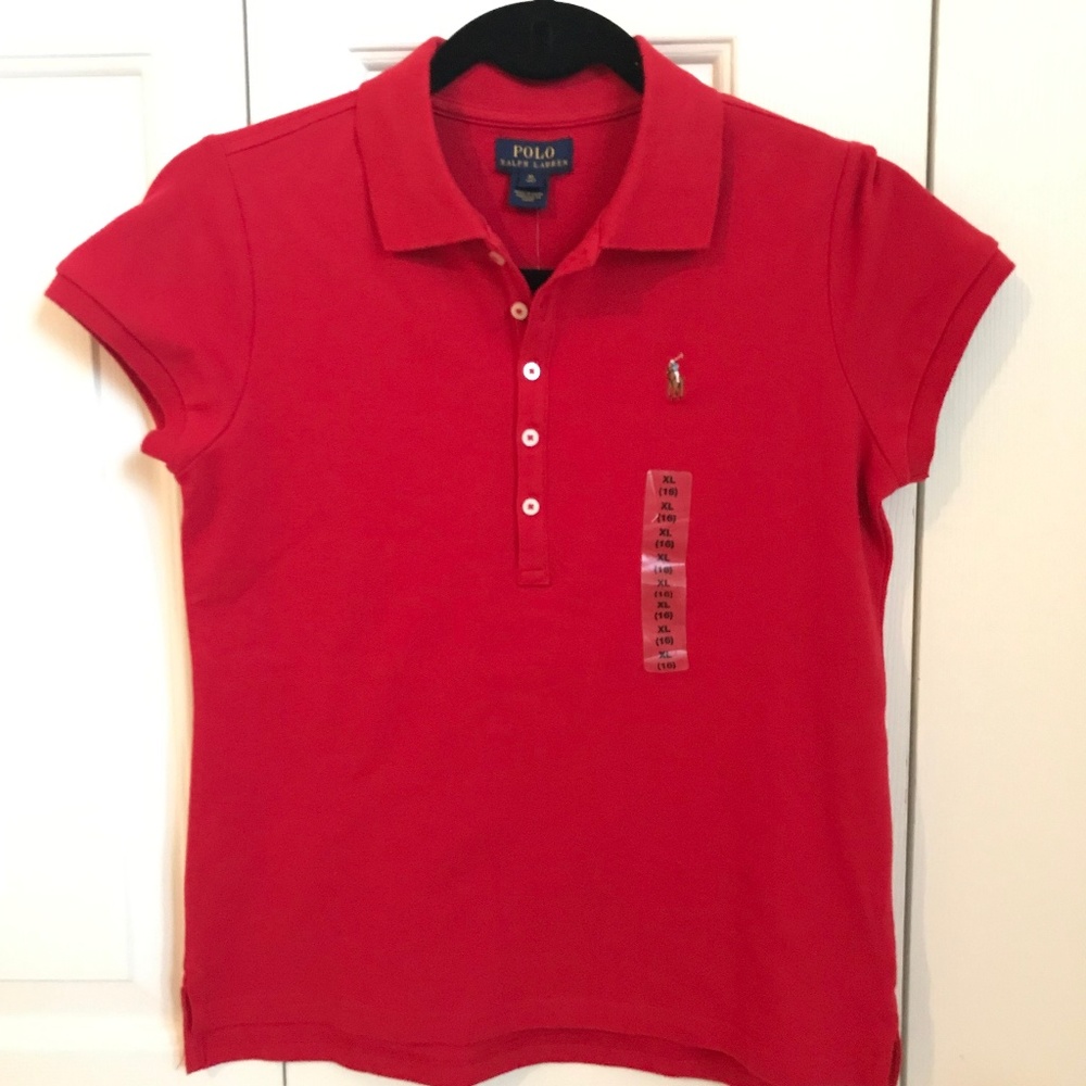 Polo Ralph Lauren girls red polo shirt